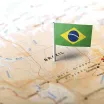 Brazil&#039;z map and flag